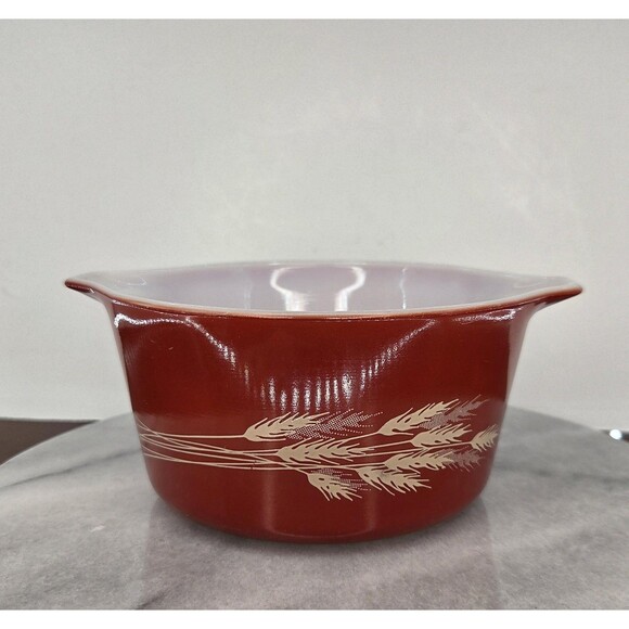 Vintage Pyrex Autumn Harvest Wheat Set Cinderella 473-B + 475-B + 402 Bowl USA - Picture 5 of 16